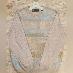 Weatherproof Men's Textured Crewnwck Sweater, Beige, Grey, Blue Size XXL